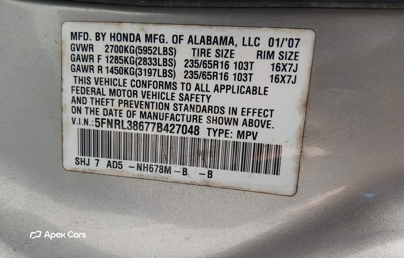 Honda Odyssey 2007
