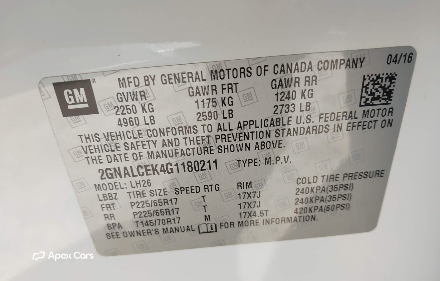 Chevrolet Equinox 2016
