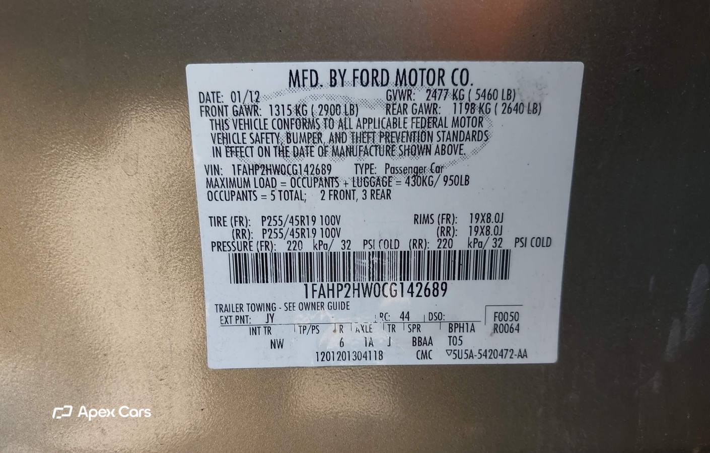 Ford Taurus 2012