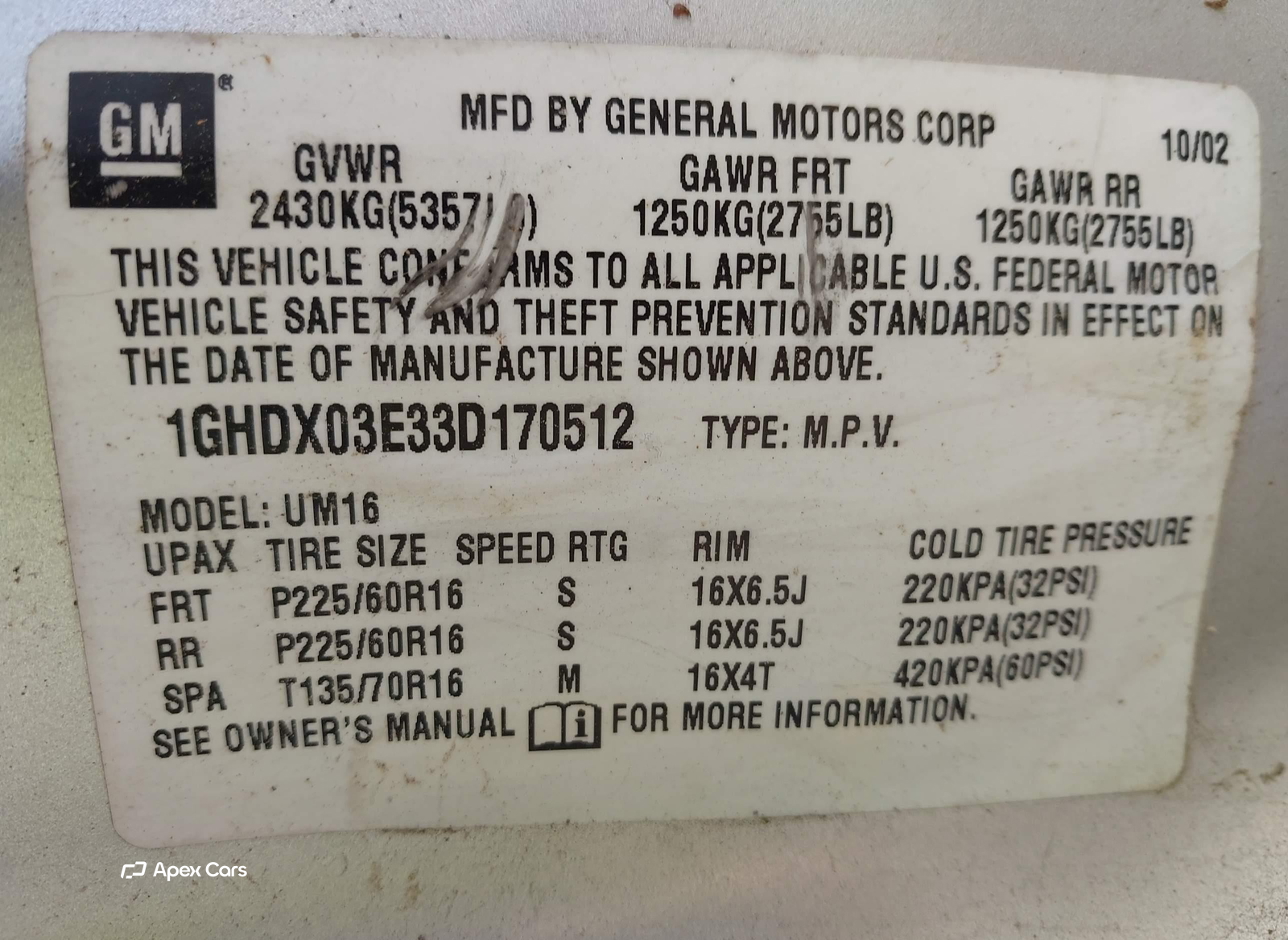 Oldsmobile Silhouette 2003