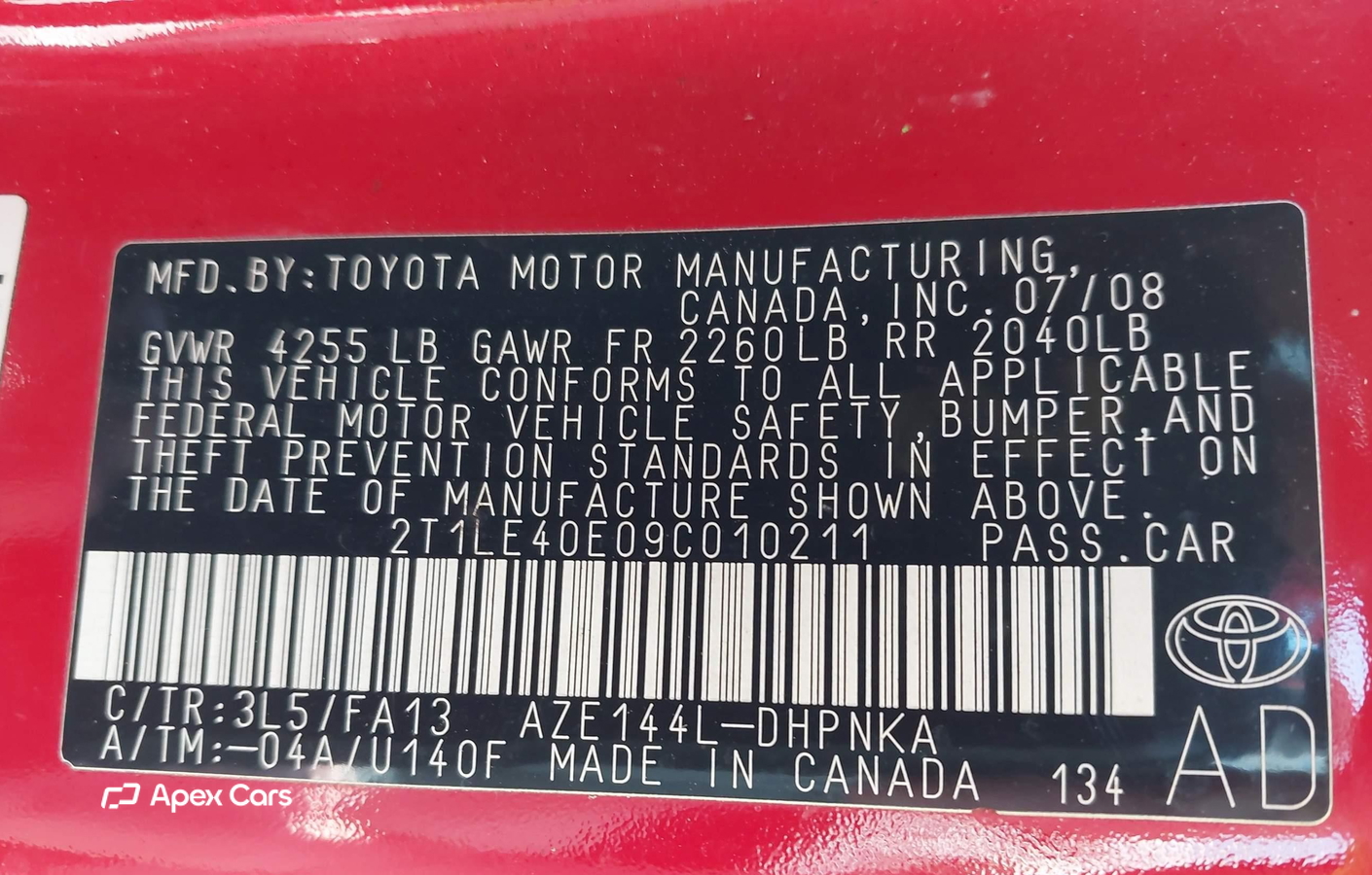 Toyota Matrix 2009