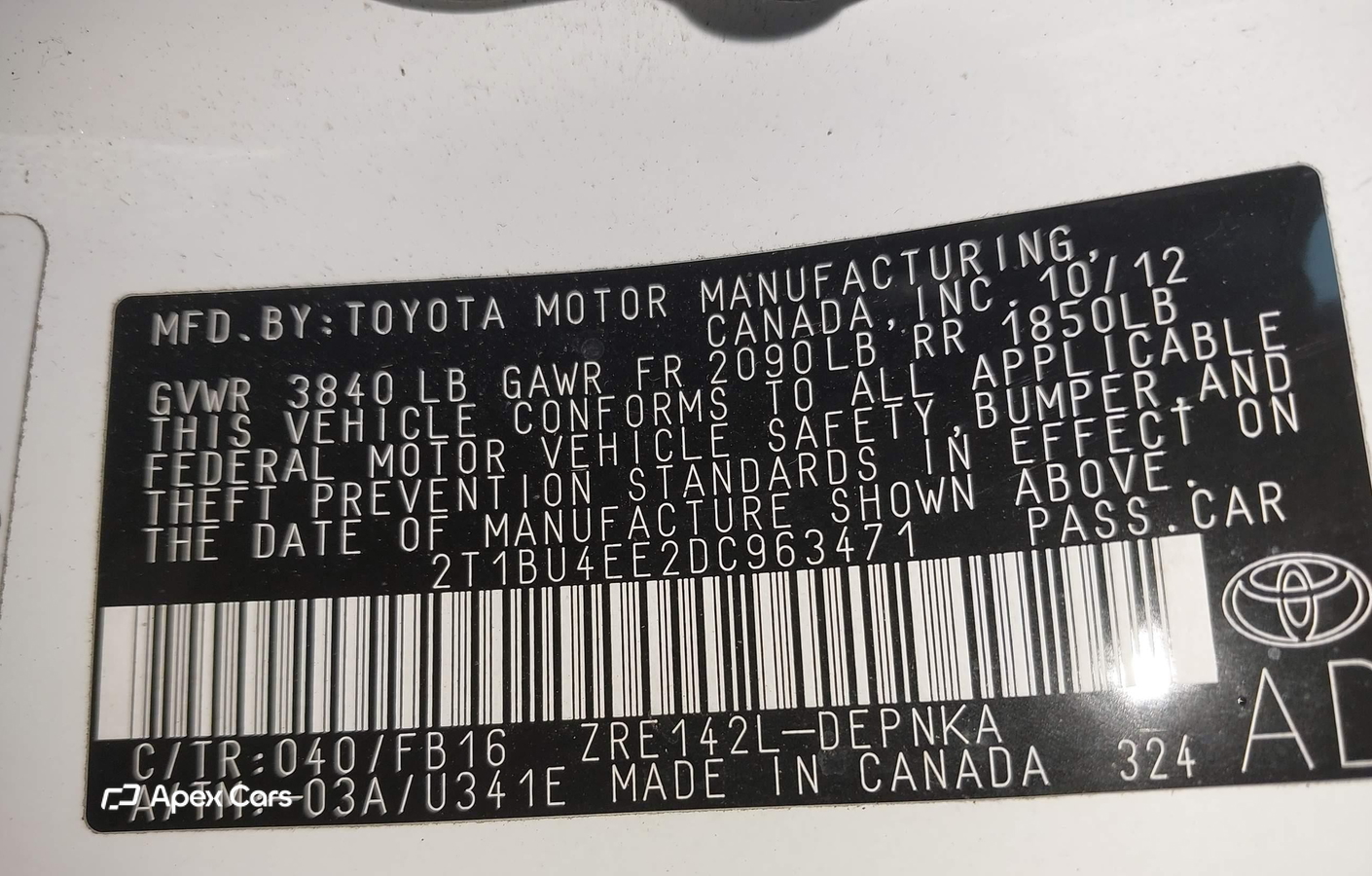 Toyota Corolla 2013