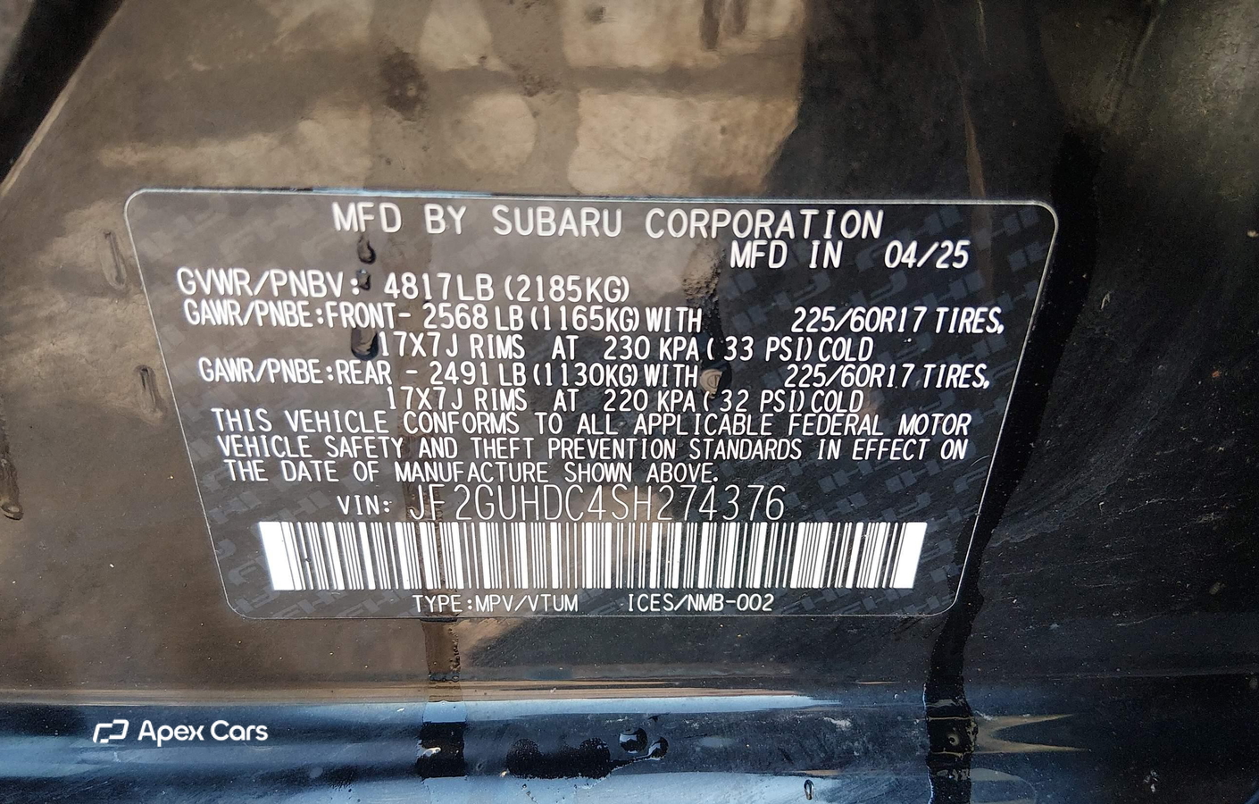 Subaru XV 2025