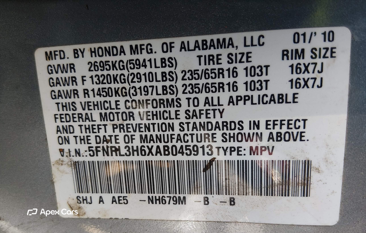 Honda Odyssey 2010