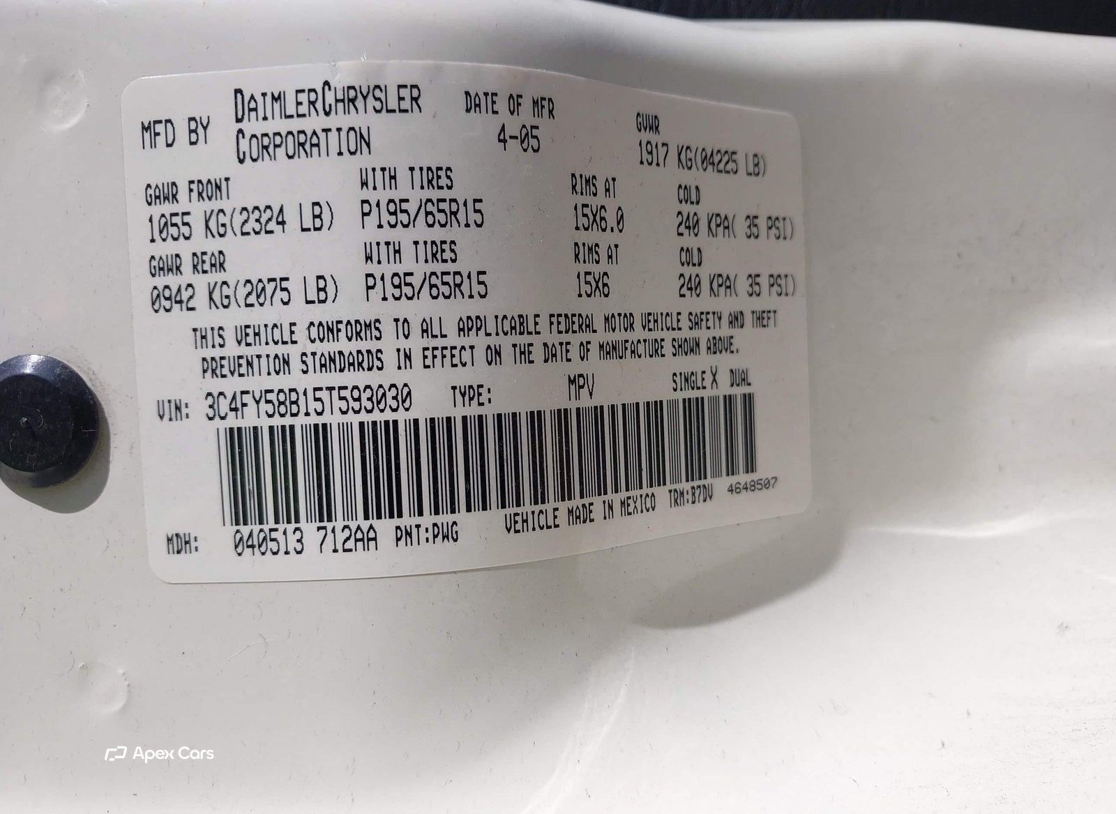 Chrysler PT Cruiser 2005