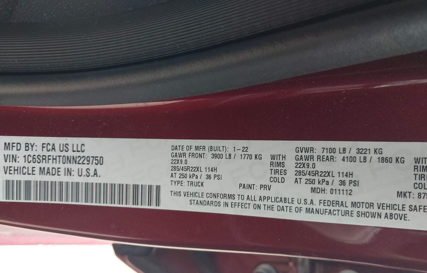 RAM 1500 2022