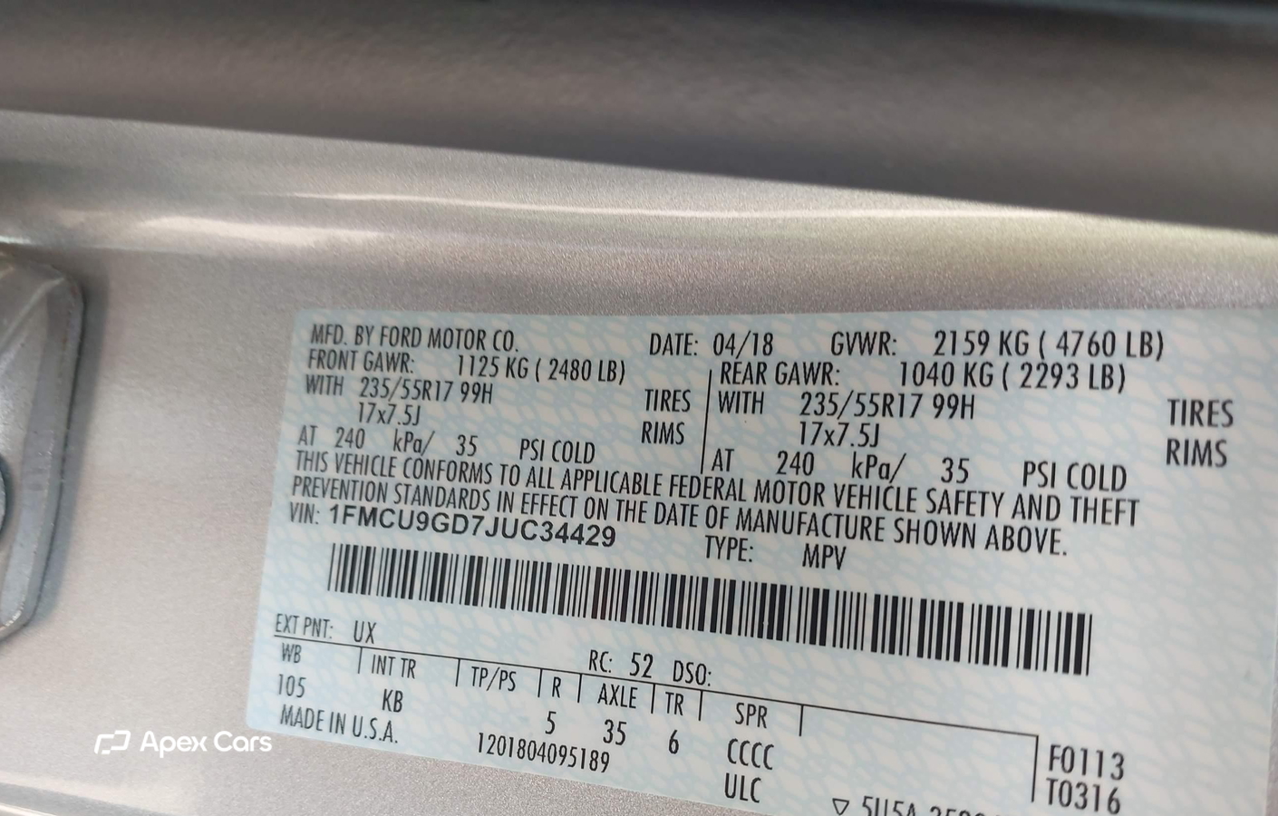 Ford Escape 2018