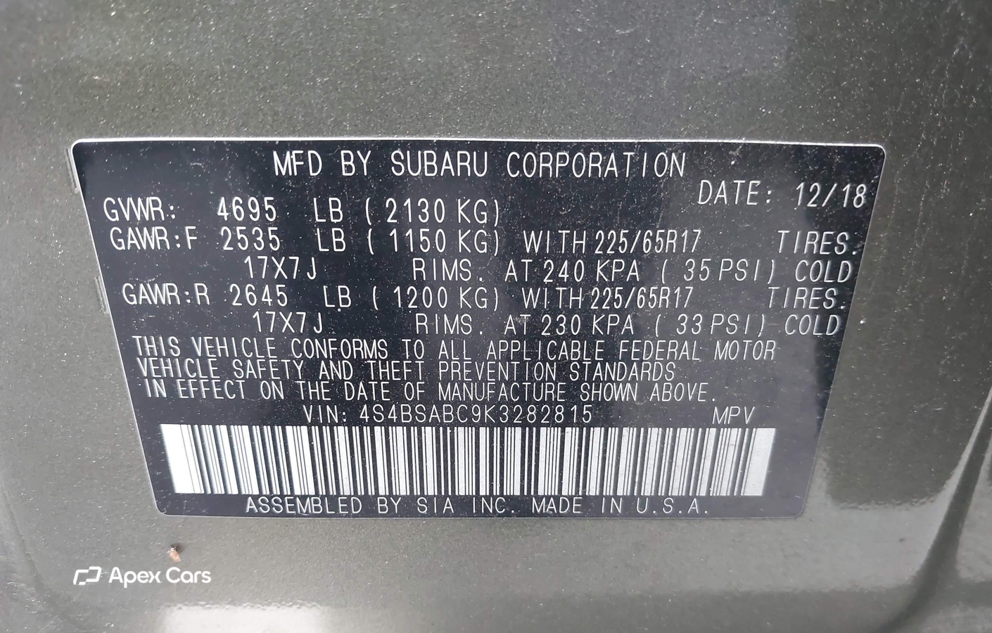 Subaru Outback 2019