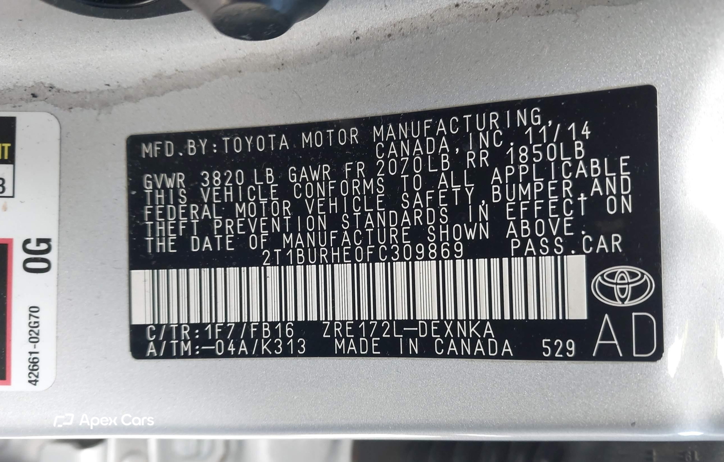 Toyota Corolla 2015