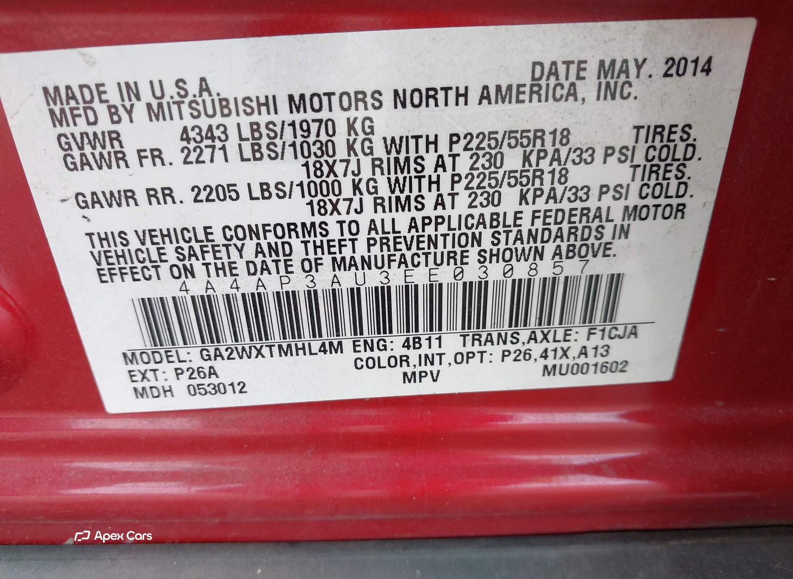 Mitsubishi Outlander 2014