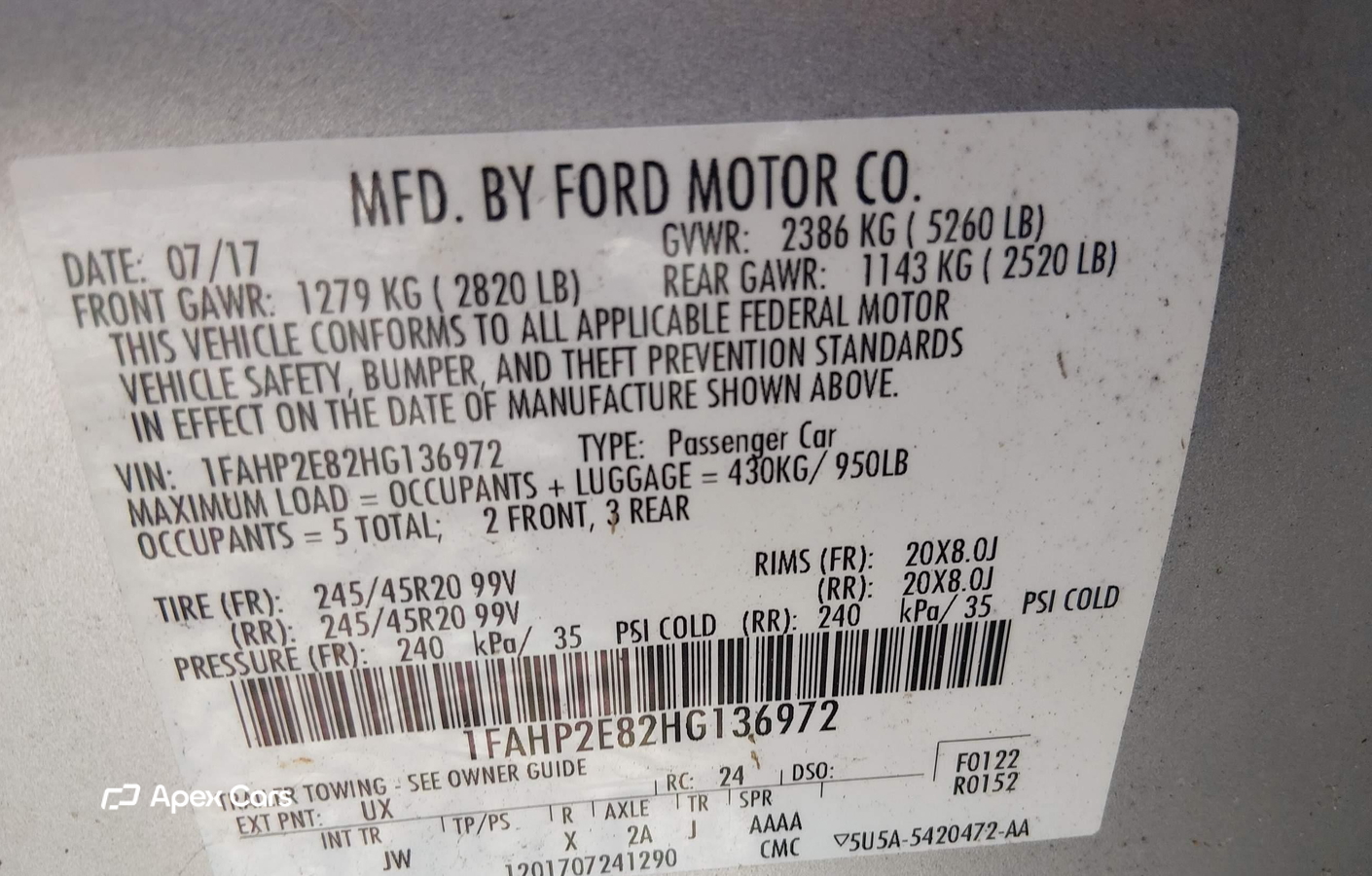 Ford Taurus 2017