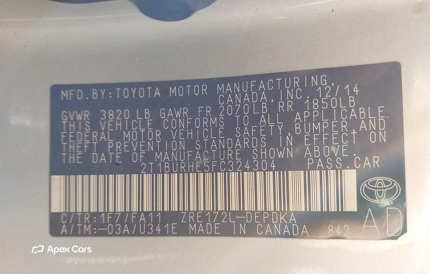 Toyota Corolla 2015