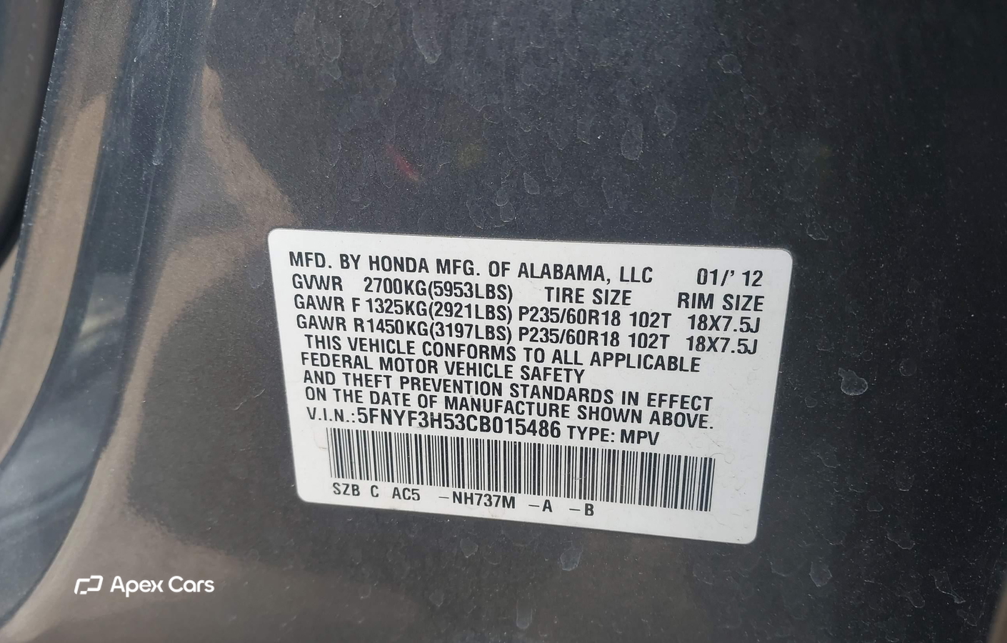 Honda Pilot 2012
