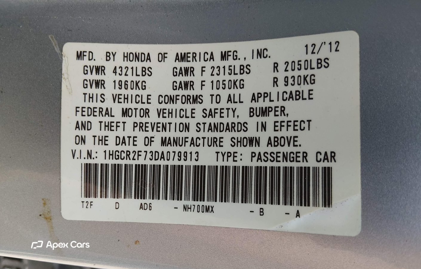 Honda Accord 2013