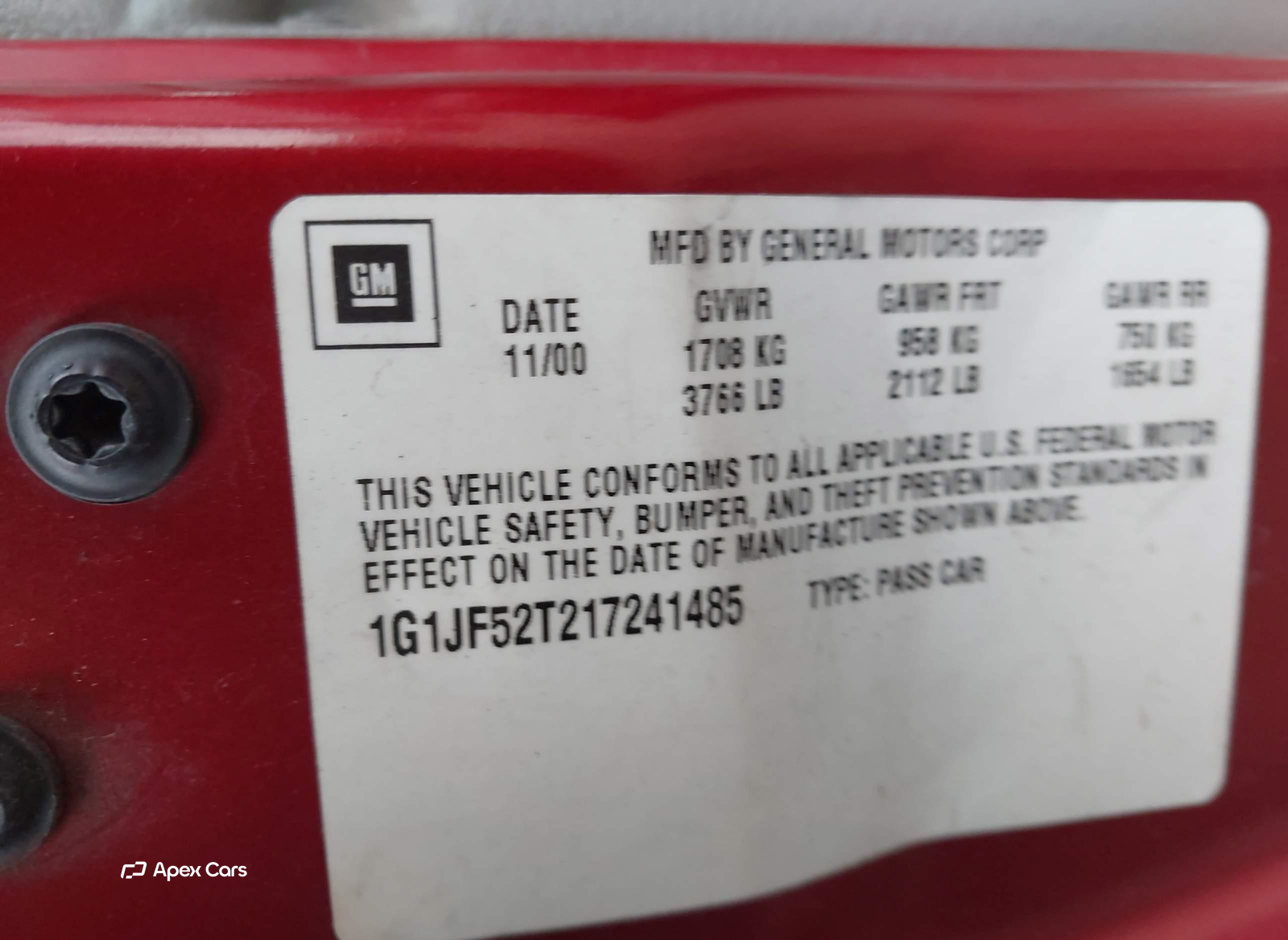 Chevrolet Cavalier 2001