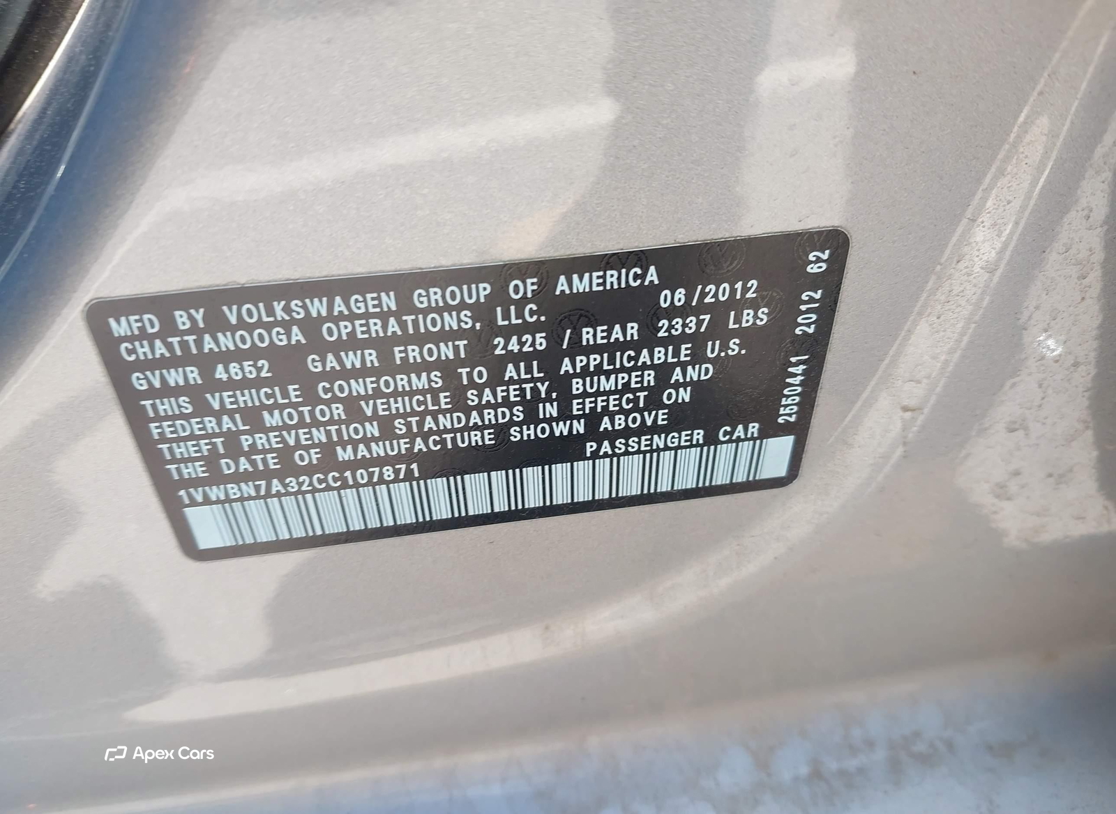 Volkswagen Passat 2012