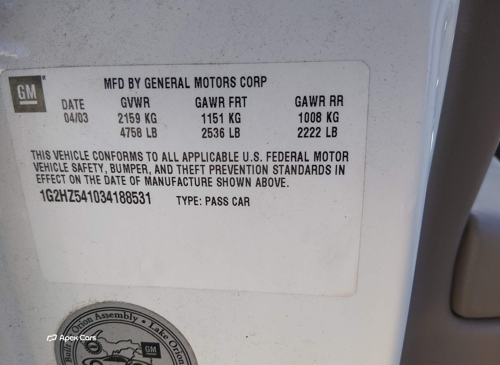 Pontiac Bonneville 2003