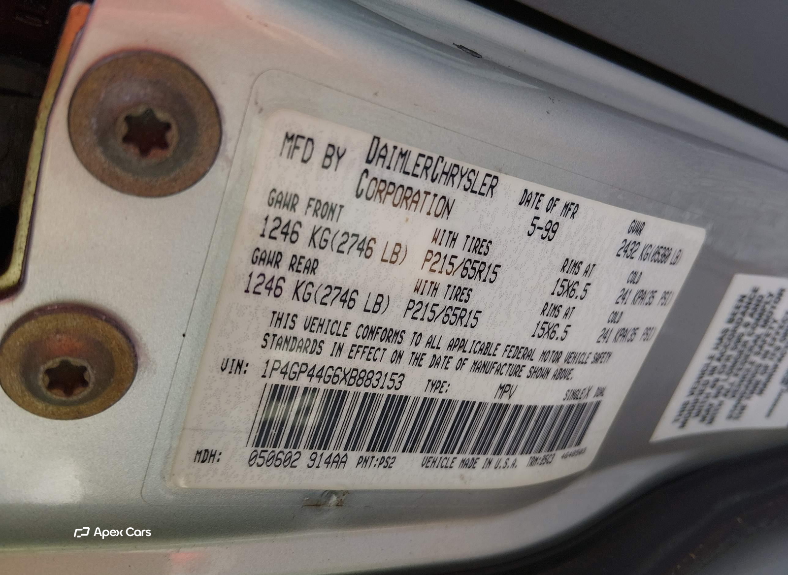 Plymouth Voyager 1999