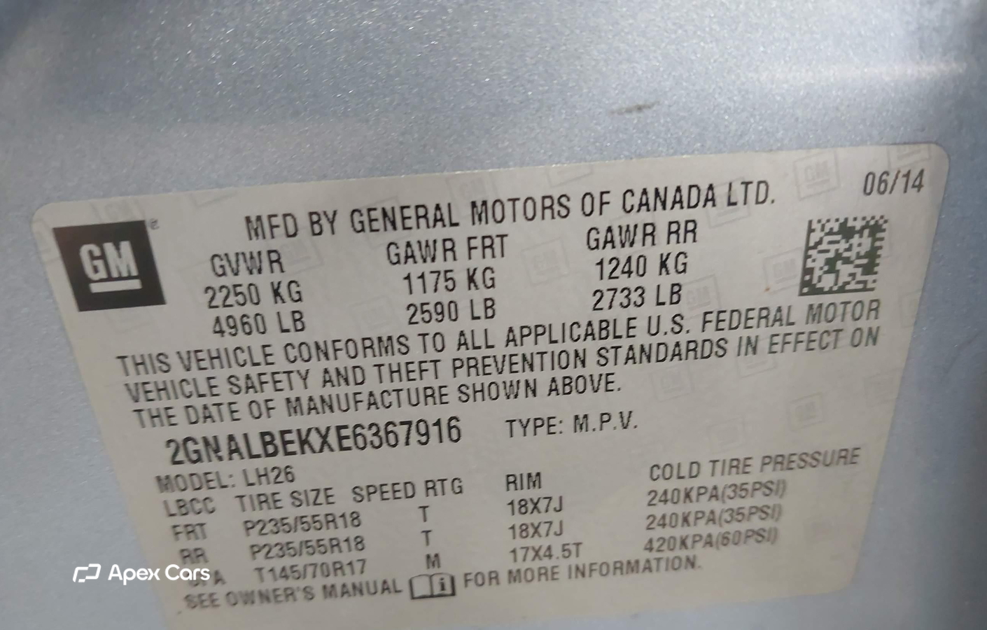 Chevrolet Equinox 2014