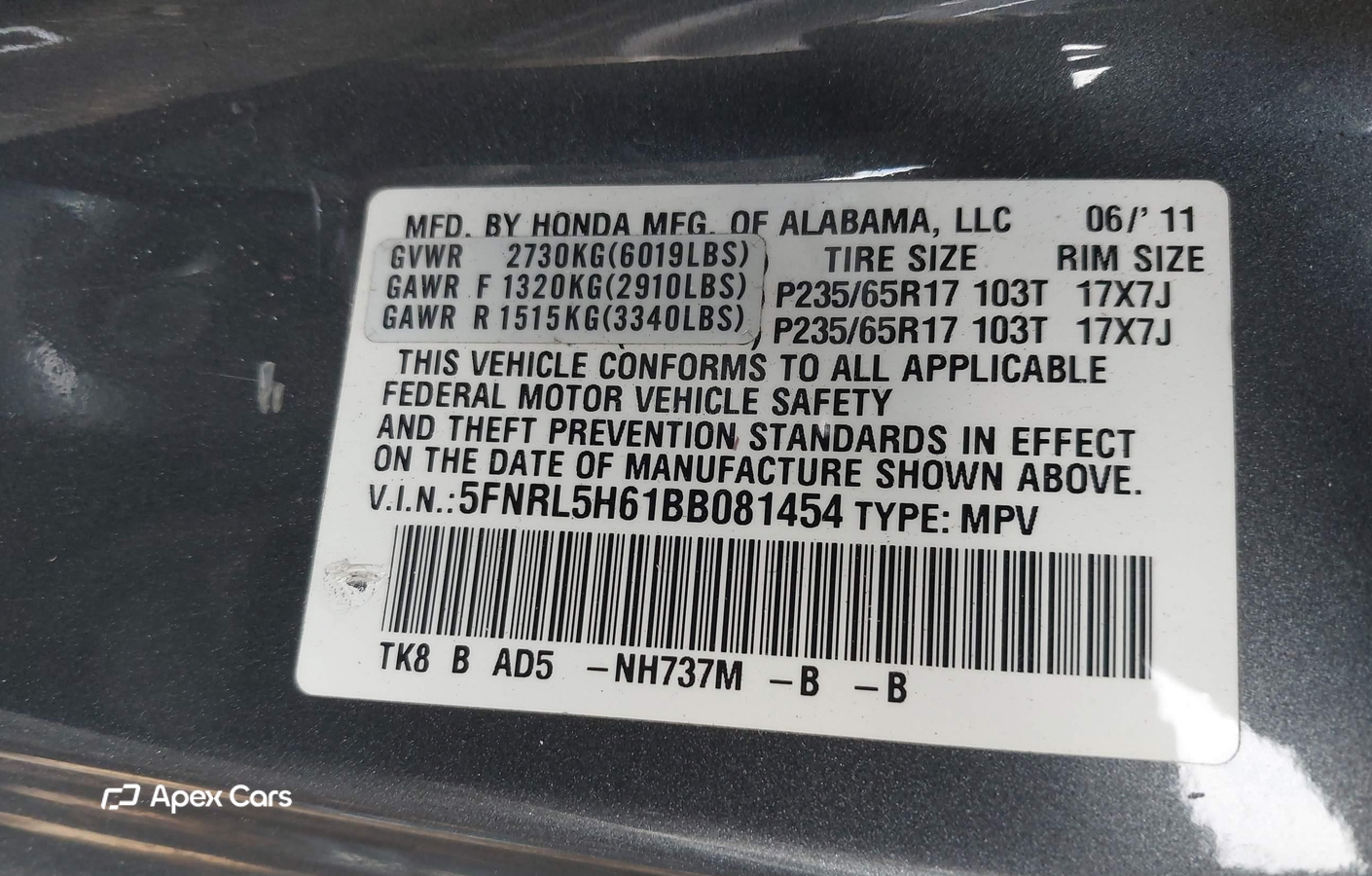 Honda Odyssey 2011