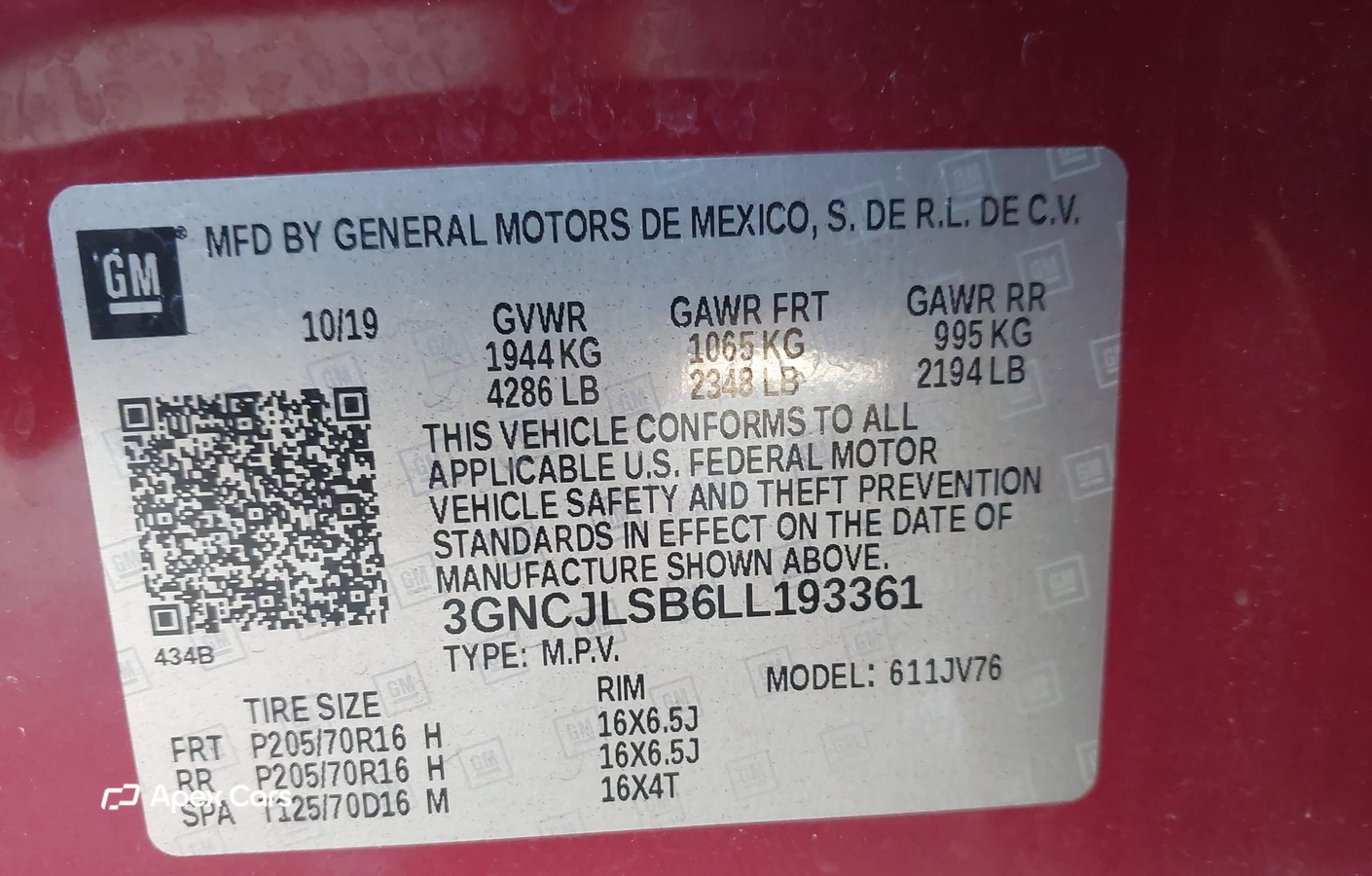 Chevrolet Trax 2020