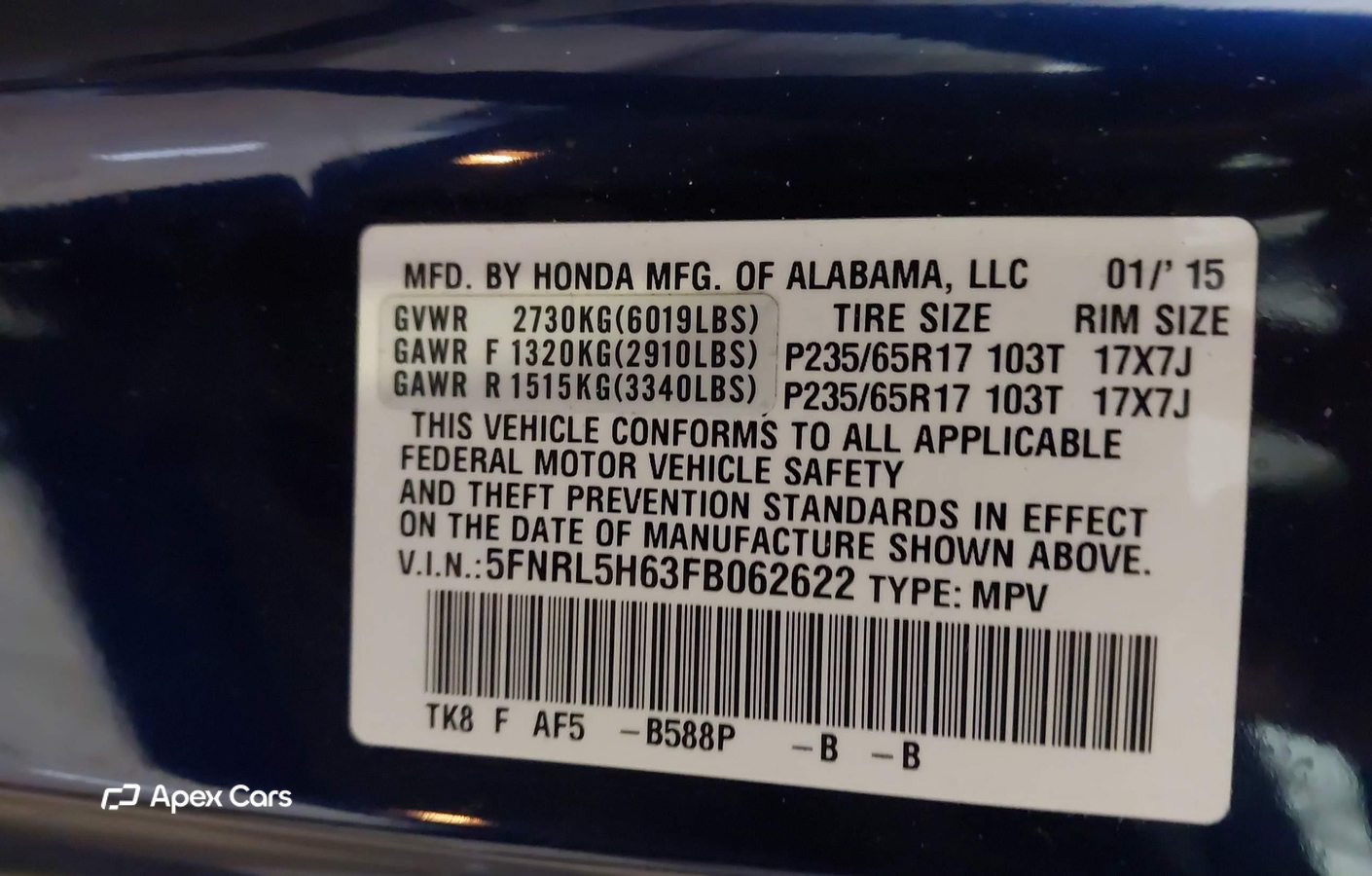 Honda Odyssey 2015