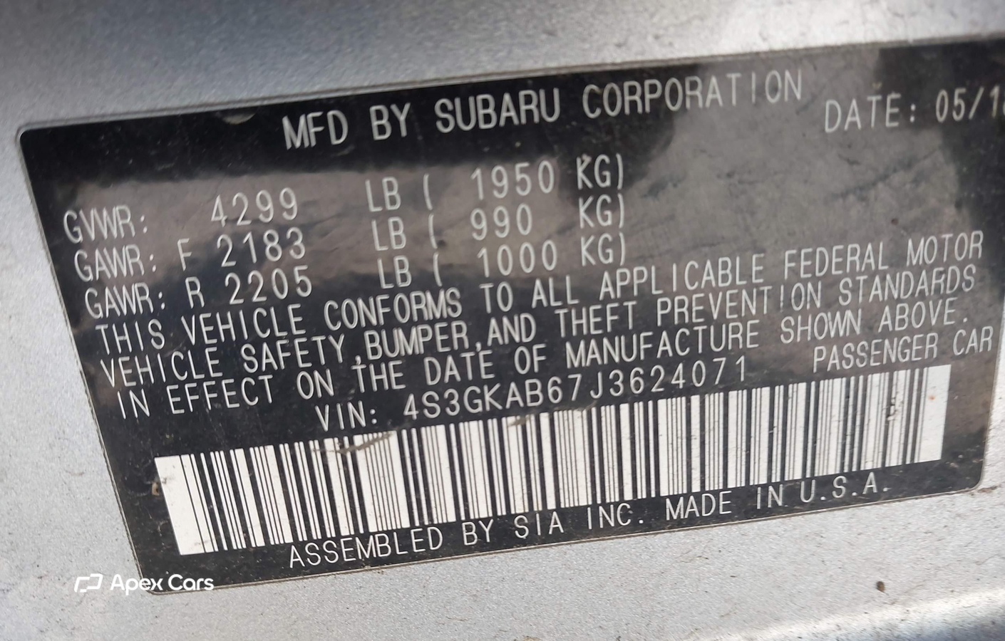 Subaru Impreza 2018