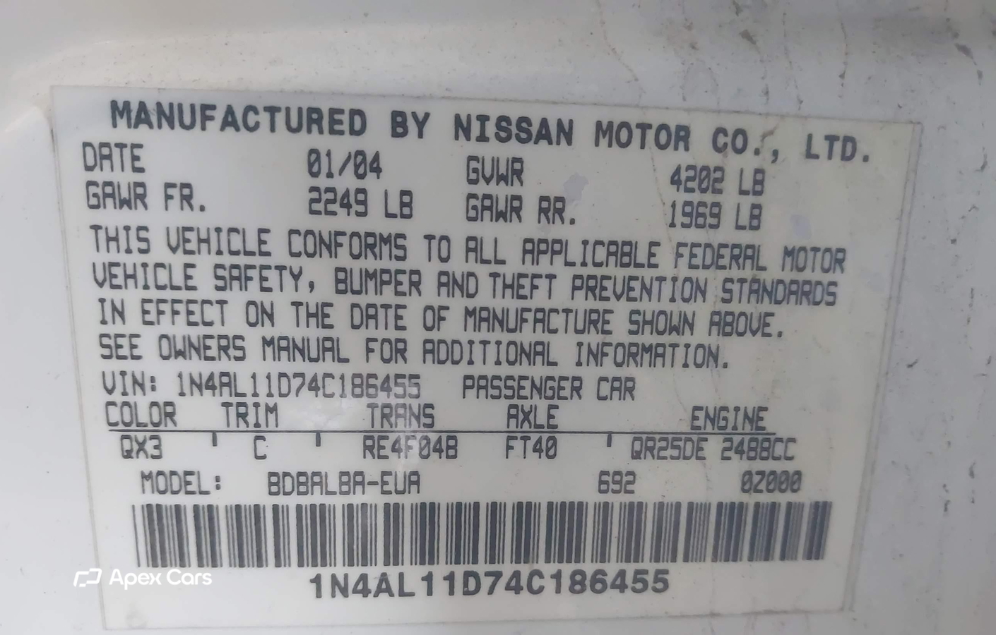 Nissan Altima 2004