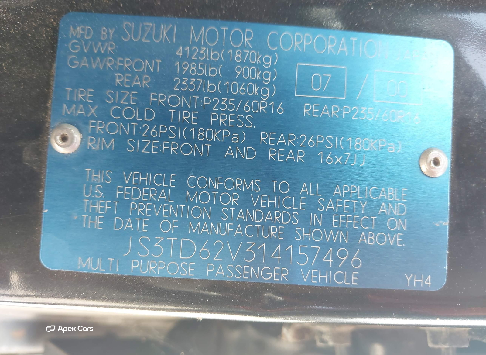 Suzuki Grand Vitara 2001