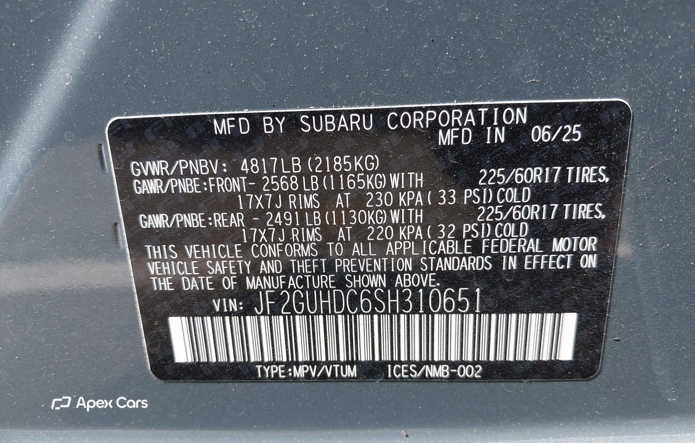 Subaru XV 2025