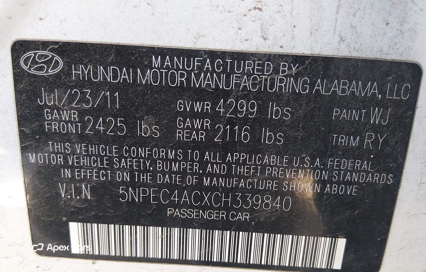 Hyundai Sonata 2012