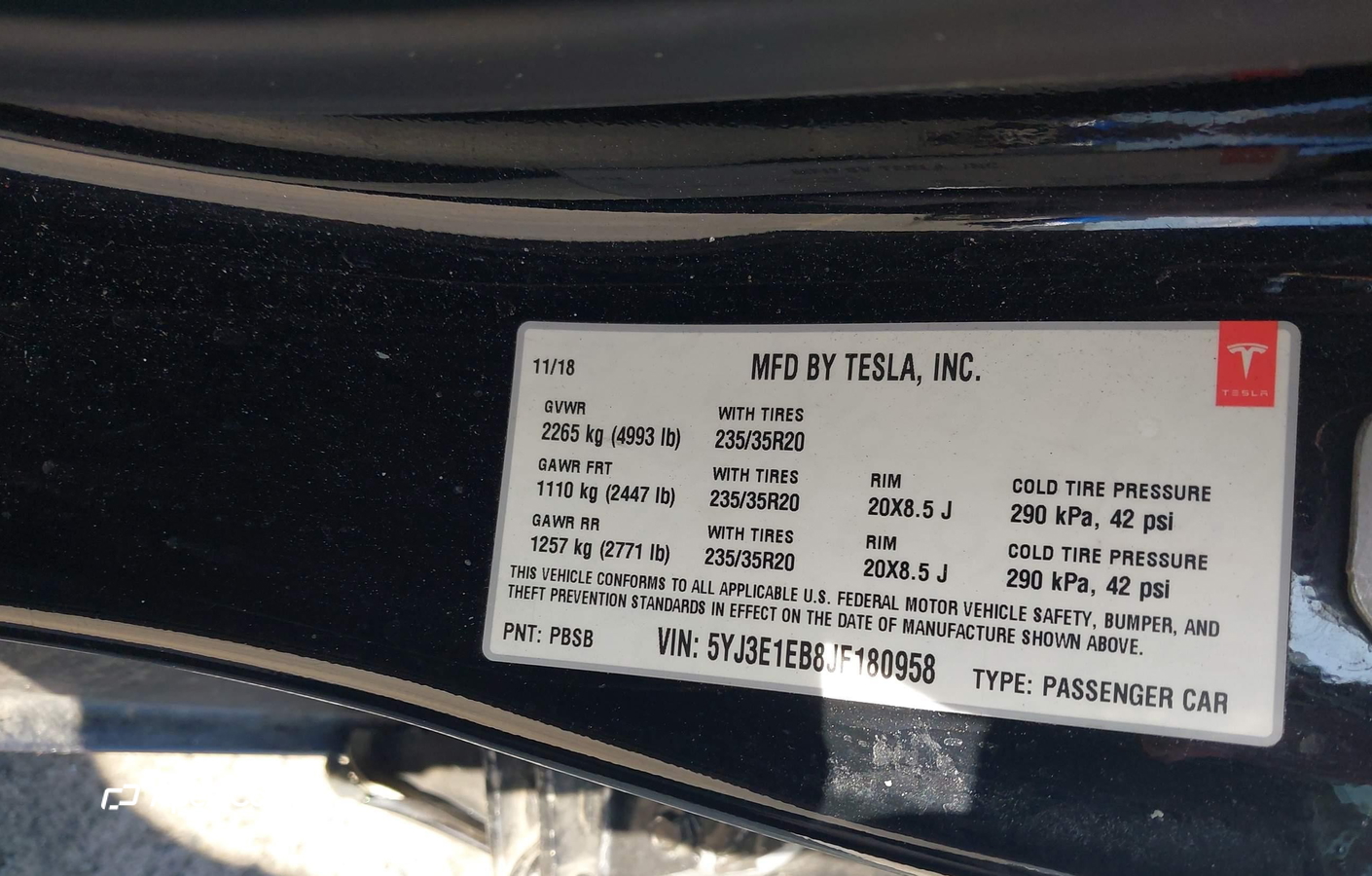 Tesla Model 3 2018