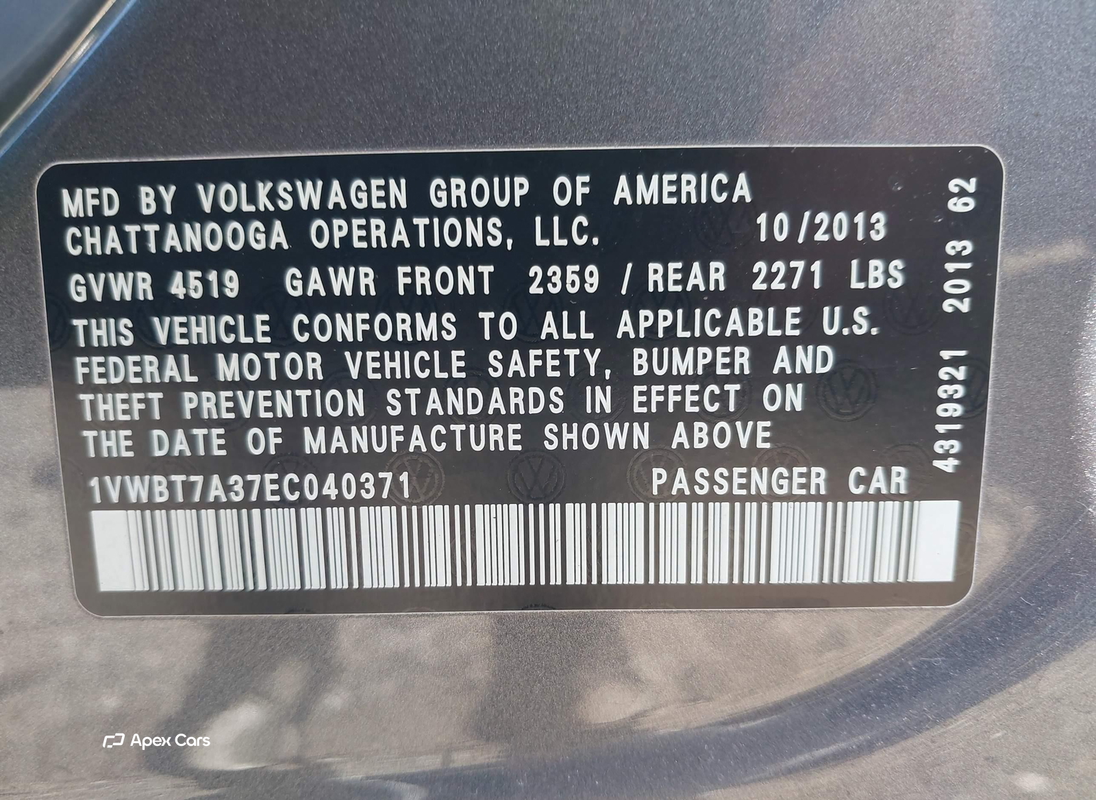 Volkswagen Passat 2014