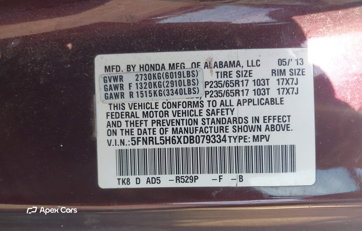 Honda Odyssey 2013