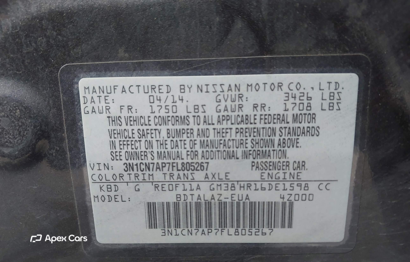 Nissan Versa 2015