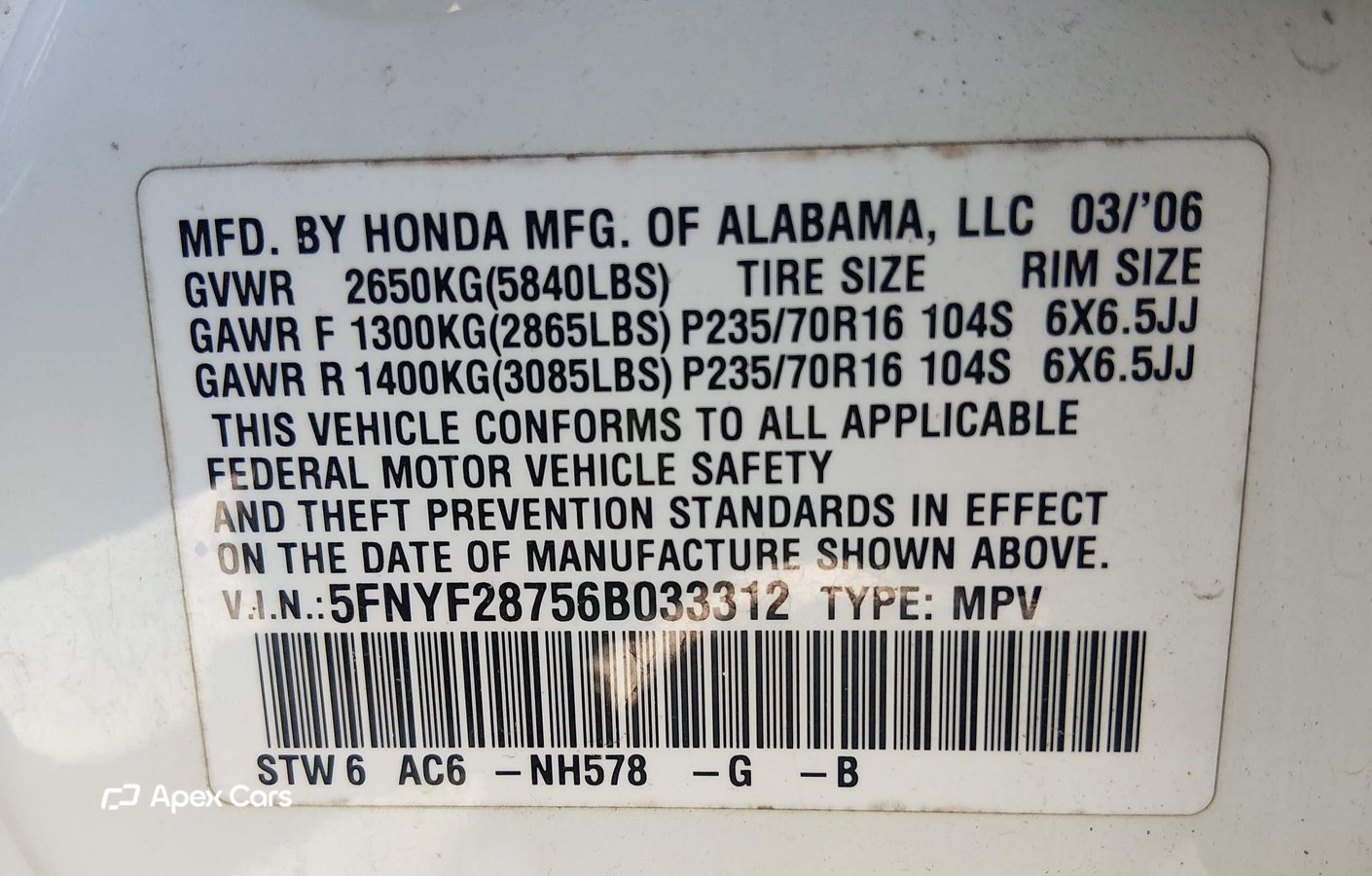 Honda Pilot 2006