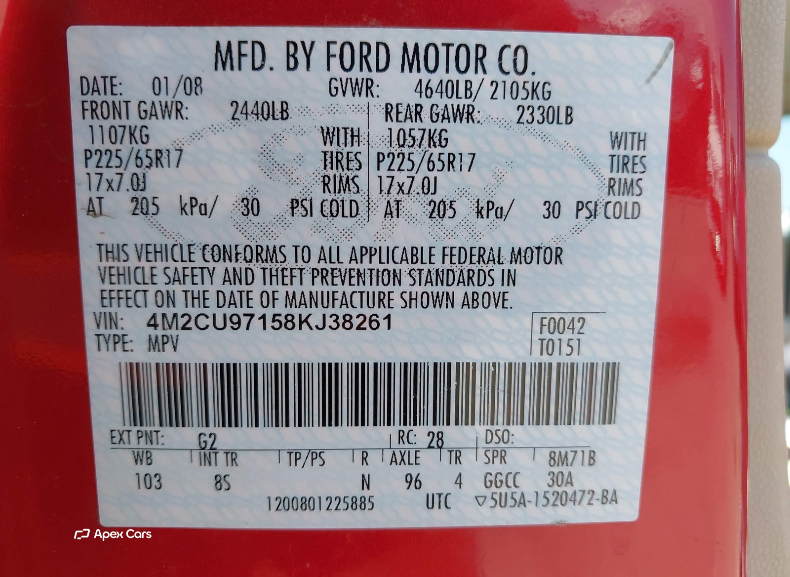 Mercury Mariner 2008