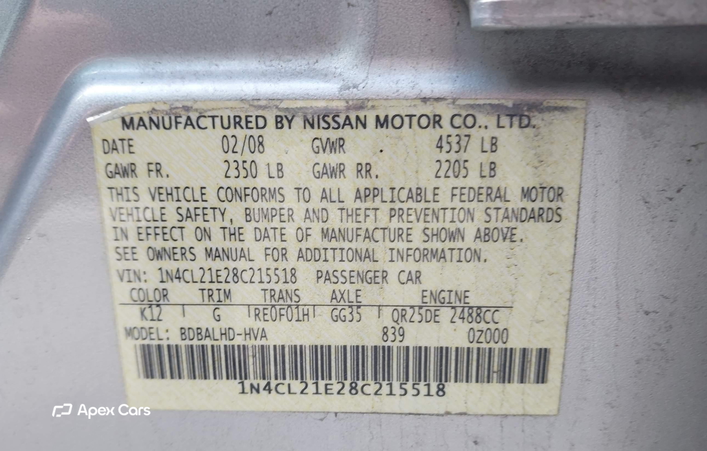 Nissan Altima 2008