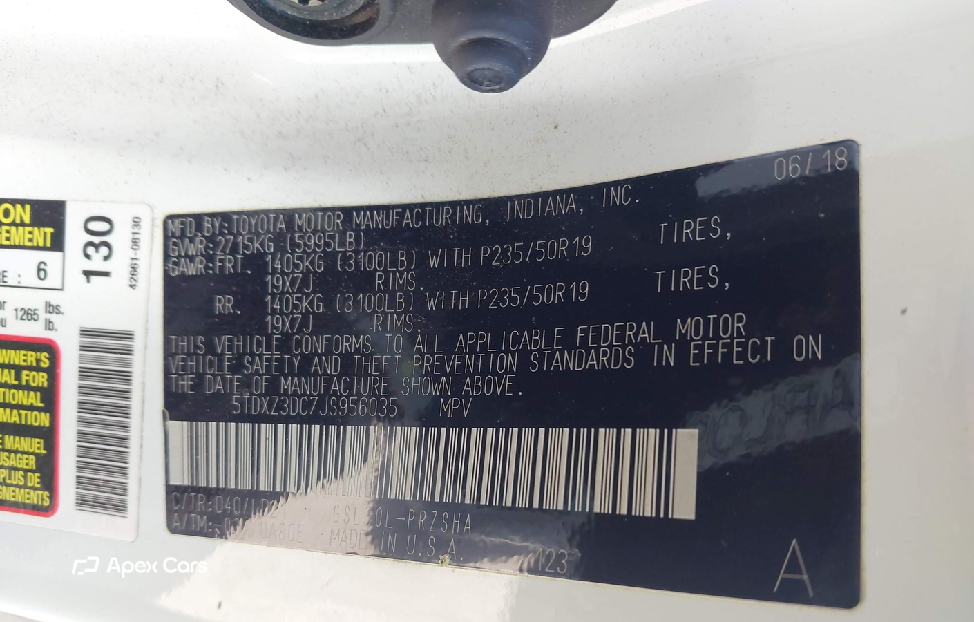 Toyota Sienna 2018