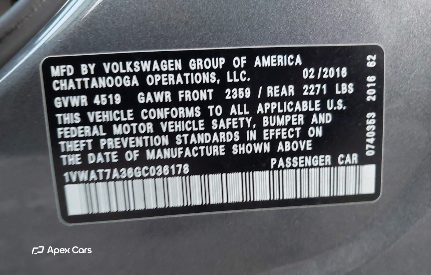 Volkswagen Passat 2016