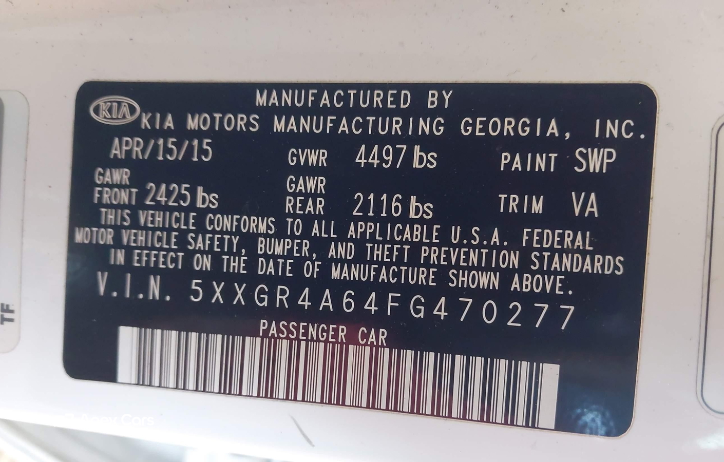 Kia Optima 2015