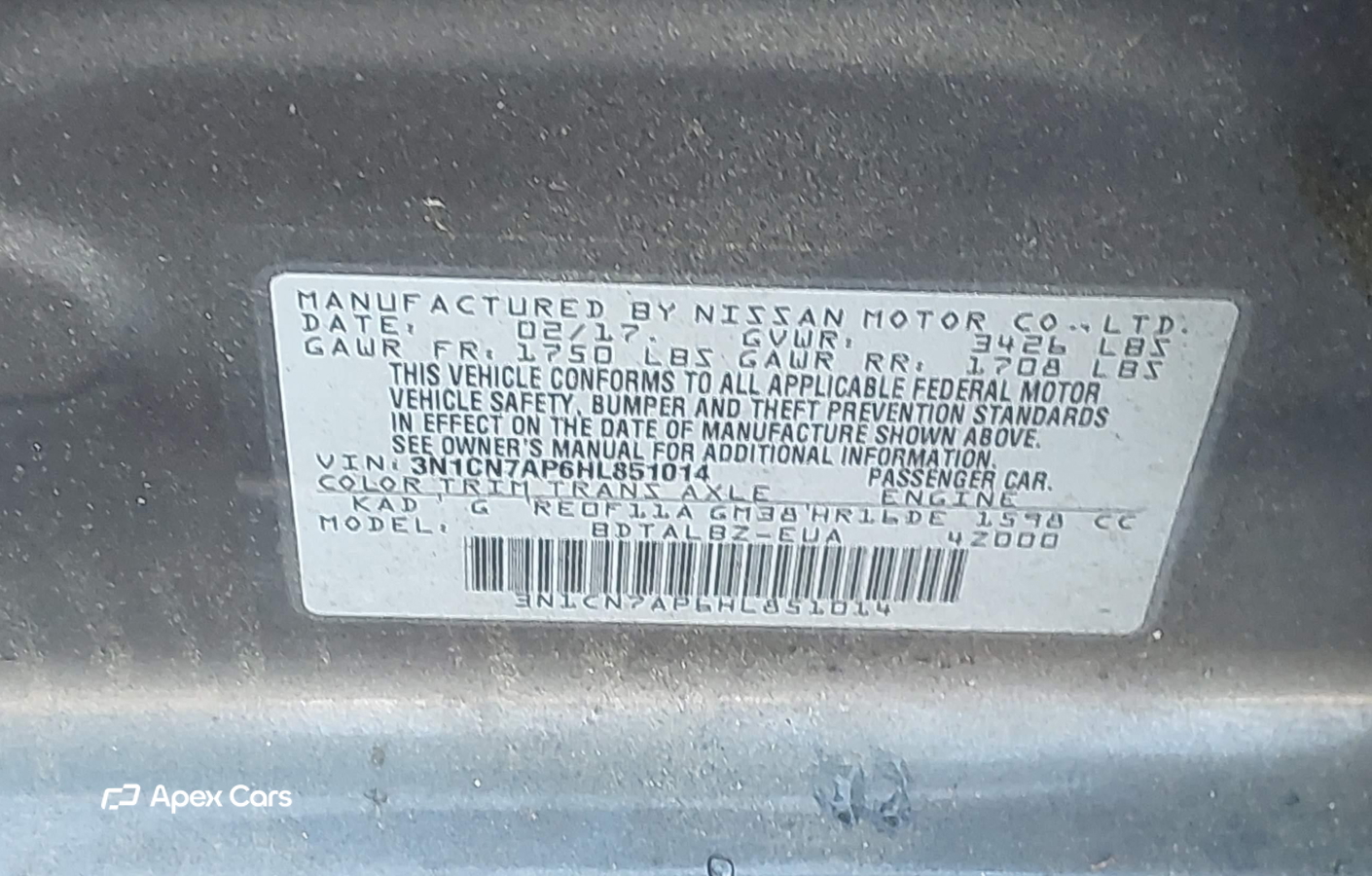 Nissan Versa 2017
