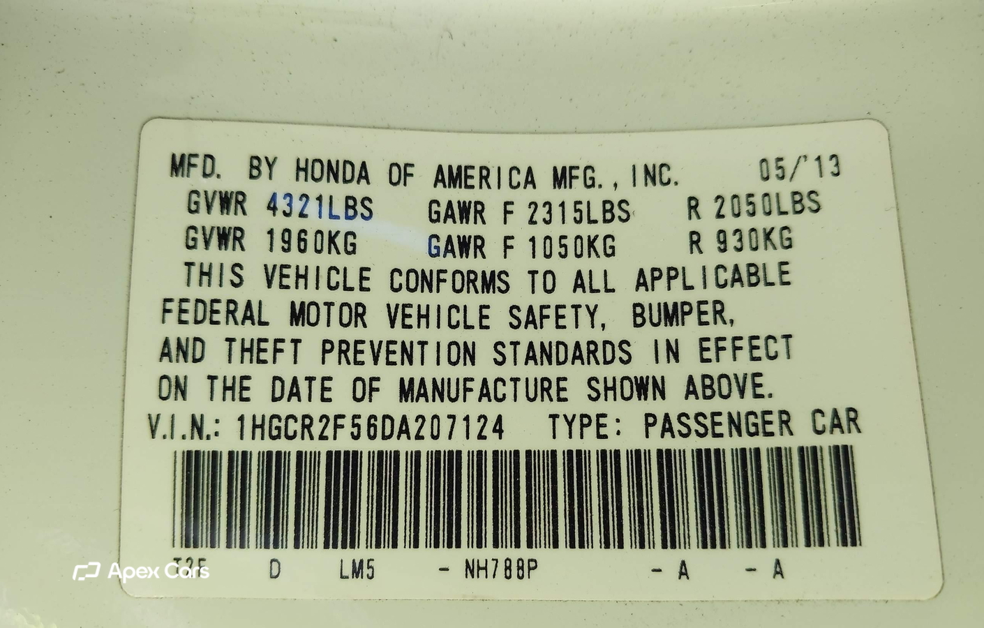 Honda Accord 2013