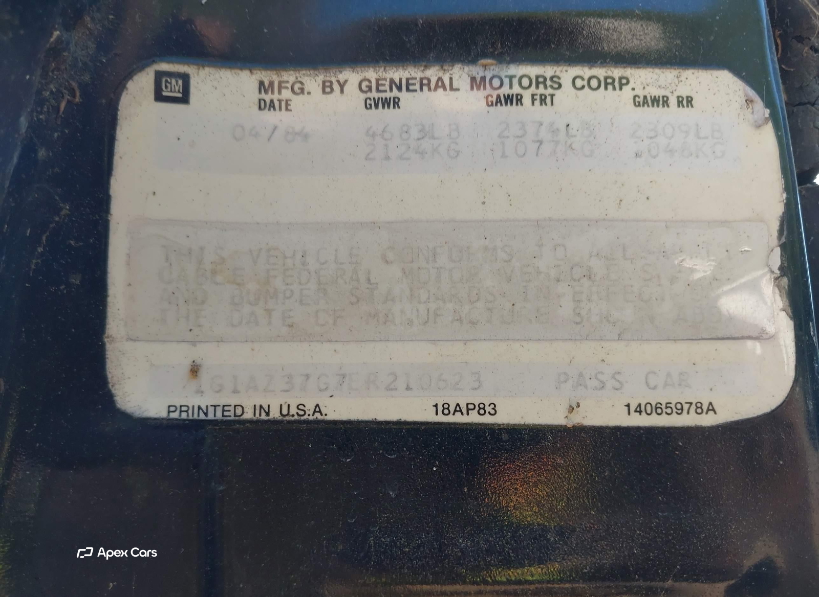 Chevrolet Monte Carlo 1984