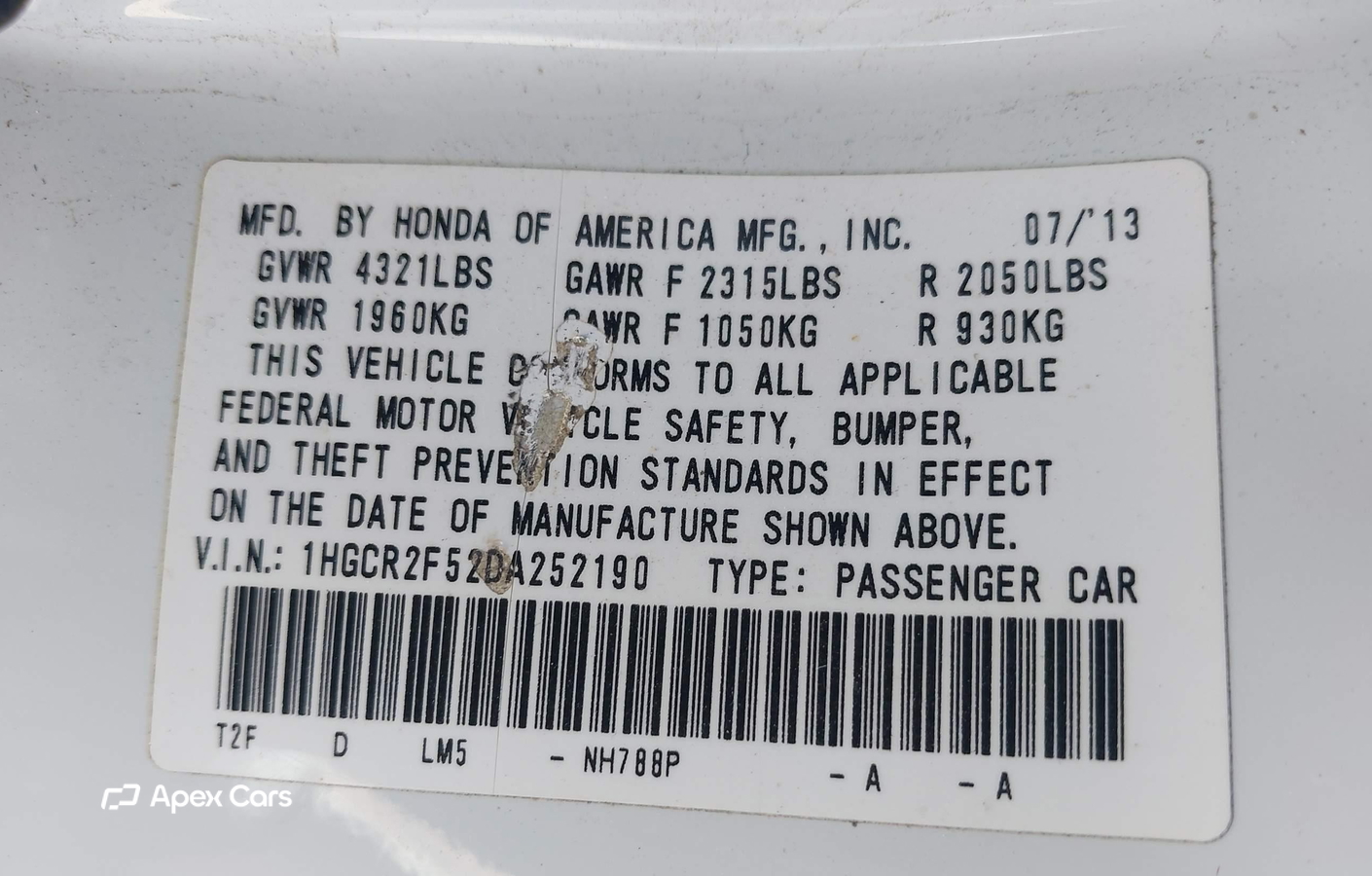 Honda Accord 2013