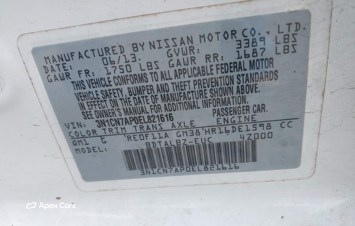 Nissan Versa 2014