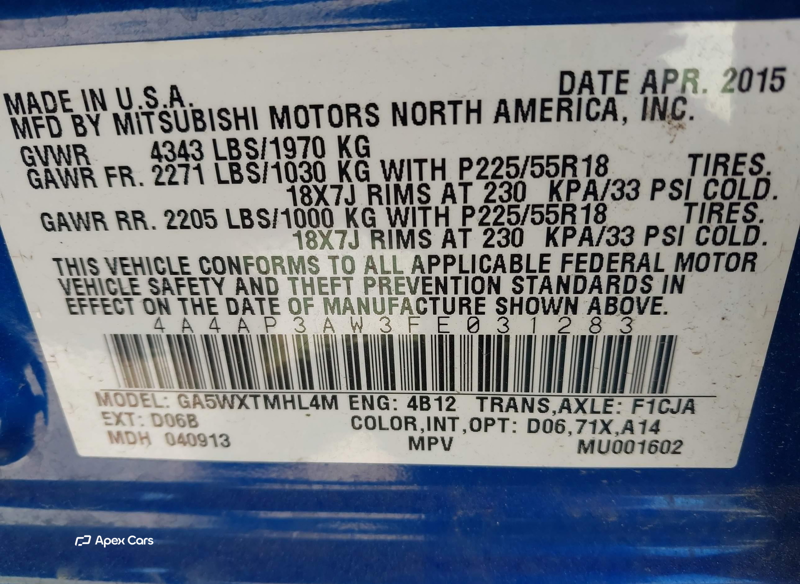 Mitsubishi Outlander 2015