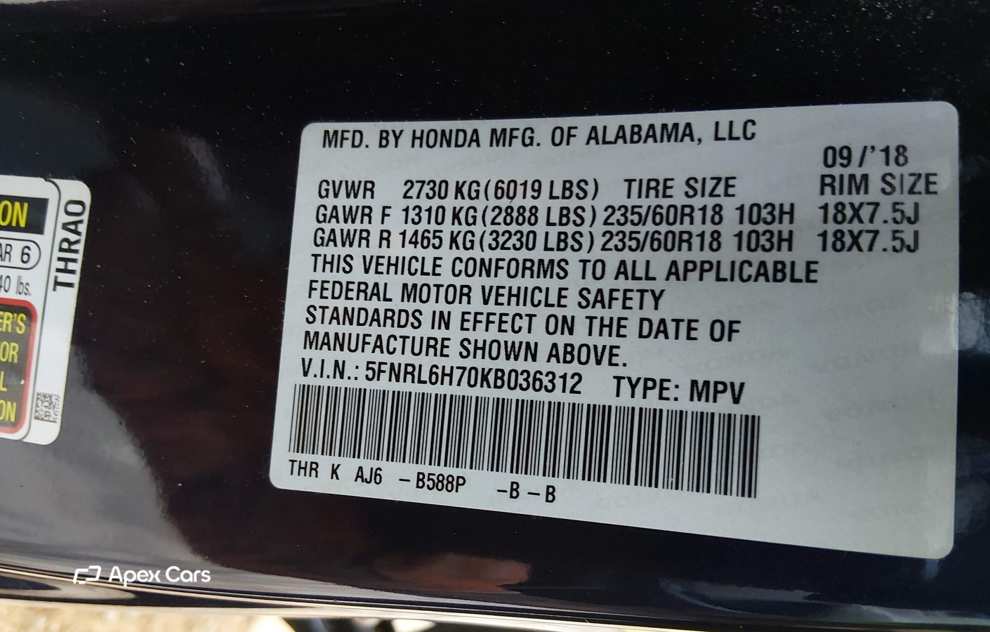 Honda Odyssey 2019