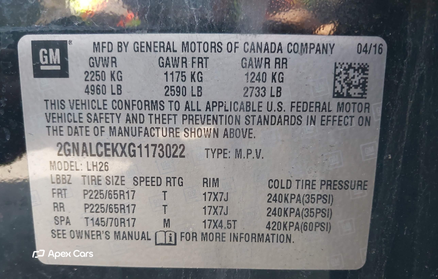 Chevrolet Equinox 2016