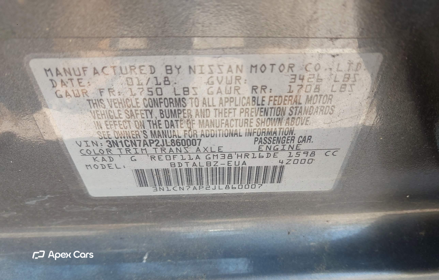Nissan Versa 2018